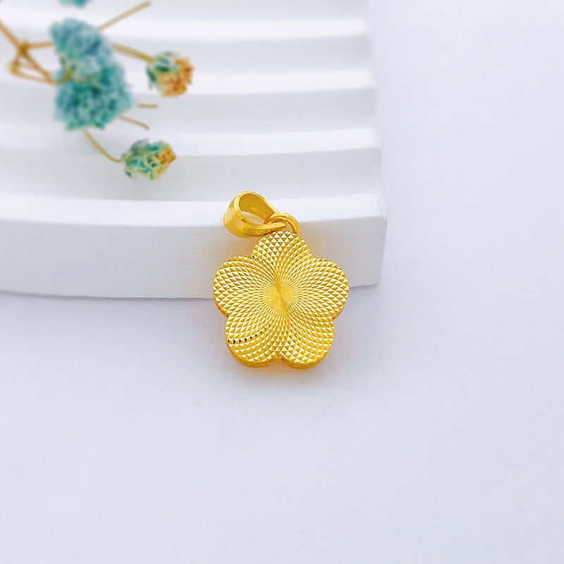 24K Pure Gold Pendant-Cherry blossom